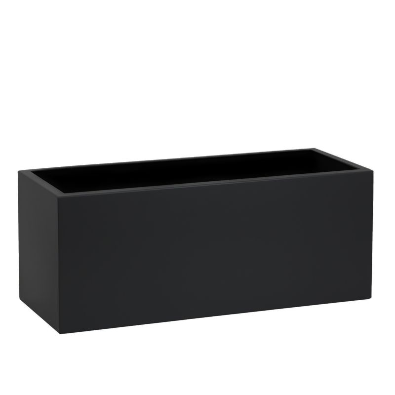 GRP / Fibreglass Trough Planters (100 x 30 x 60cm, Black)